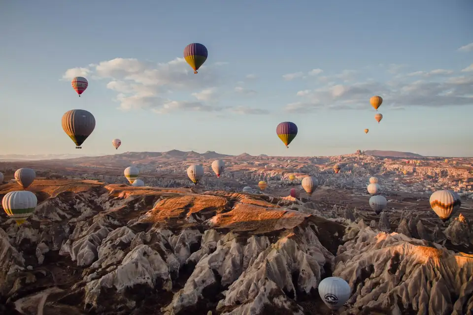 Kapadokya'da sıcak hava balonları